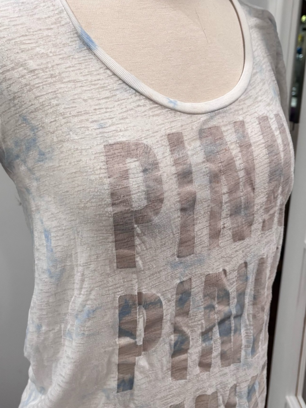 Victoria’s Secret PINK Vintage Oversize Logo-Print Scoop Neck Tee